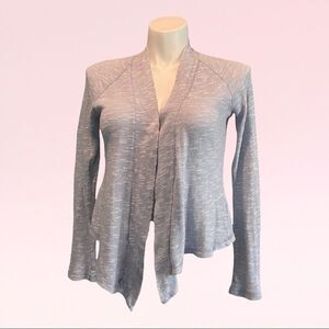Sonoma Open Front Blue White Slub Knit Cardigan‎ S